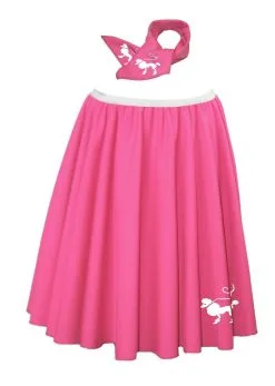 22" Length Poodle Skirt & Neck Tie 1950's Rock & Roll Fancy Dress [2 Sizes] -Halloween Shop a42a8c48 bedc 4654 b817 36b96d92da40 67940.1681810218