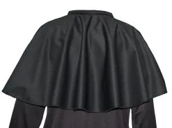 Adults Black Mantle Half Cape Halloween Fancy Dress Cosplay Cloak