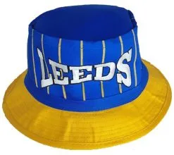 Leeds Yorkshire Supporters Novelty Pork Pie Bucket Hat [One Size]
