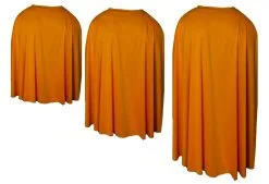 Unisex Adults Orange Super Hero Cape Fancy Dress Costume Accessory [3 Lengths]