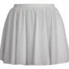 Ladies 15" White Skater Skirt Roller Disco Womnes Cheerleader Fancy Dress