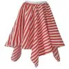 Adults Candy Cane Christmas Elf Handkerchief Skirt Xmas Red & White Stripe
