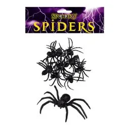 Pack Of 9pcs Spooky Spiders Halloween Decoration Prop Toys