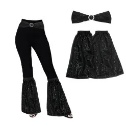1960 70s Sequin Flares Covers & Belt Disco Soul Funk Dance Fancy Dress Set -Halloween Shop api2qdkzg 37660.1642776861