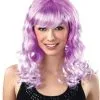 Ladies Purple & White Lolita Cosplay Cartoon Wig Fancy Dress Accessory