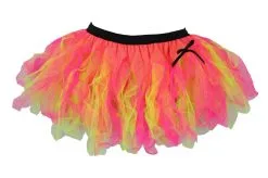 Ladies Cerise Pink & Neon Yellow Cyber Tutu Skirt Rave Fancy Dress -Halloween Shop api74cepe 09418.1647877304
