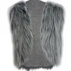 Childs 4-7 Yrs Grey Wolf Animal Faux Fur Waistcoat Arctic Fancy Dress