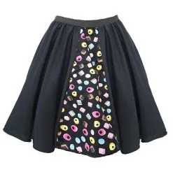 Girls Assorted Liquorice Sweets Mad Hatter 15" Panelled Skater Skirt Fancy Dress [2 Sizes] -Halloween Shop api7ym0t6 57532.1643212097