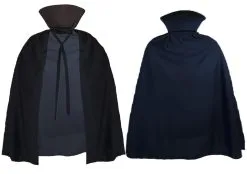 Childs 35" Transylvanian Vampire Dracula Cape Stand Up Collar Halloween Fancy Dress