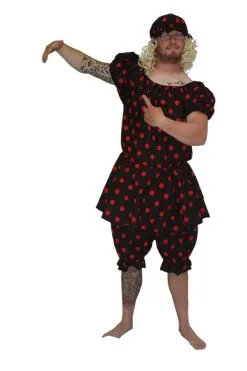 Adults Red Or Black Panto Dame Ugly Sisters Complete Fancy Dress Costume -Halloween Shop apib4o2gw 15548.1507724203