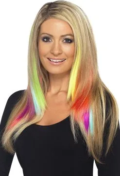 Colour Flash Hair Extensions Smiffys 3 Colours To Choose From Fancy Dress -Halloween Shop apib7jan6 25454.1637581588