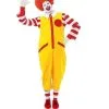 Mens Ronald The Fast Food Clown Red & Yellow Fancy Dress Costume Without Shoes