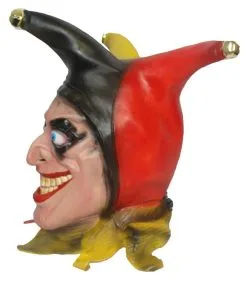 Full Head Buffon Evil Wicked Jester Latex Hand Painted Clown Fancy Dress -Halloween Shop apicwse6x 83601.1633950786