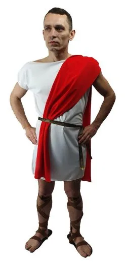 Adult Mens Roman Greek Pleb Plebeian Toga Tabard & Sash Historical Fancy Dress Costume -Halloween Shop apidk9sd8 87271.1620416470