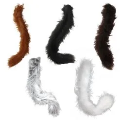Childs 20" Animal Wolf Fox Cat Dog Squirrel Faux Fur Fancy Dress Tail Accessory