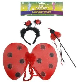 Adults Insect Ladybird Lady Bug Waistcoat & 3 Piece Wing Set Fancy Dress -Halloween Shop apidvdyk3 21098.1622021375