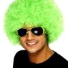 Adults Green Irish St Patricks Curly Afro Hair Wig Paddys Clown Accessory