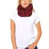 Unisex Adults Red Gold Tartan Snood Burns Night Fancy Dress Accessory