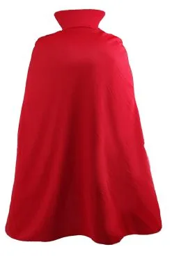 60" Black Red Stand Up Collar Vampire Dracula Vlad Halloween Long Polyester Cape Fancy Dress [One Size] -Halloween Shop apifkajcc 52192.1621502619