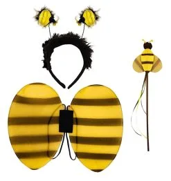 Childs Bumble Bee Waistcoat & 3 Piece Wing Sets Insect Nature Fancy Dress -Halloween Shop apigyfhzs 71857.1645546581