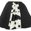 Ladies Cow Print 15" Skater Jesse Animal Fancy Dress Panel Skirt