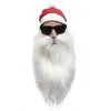 Adults 3-pc Festive Gangster Santa Hat Shades & Beard Christmas Fancy Dress Set