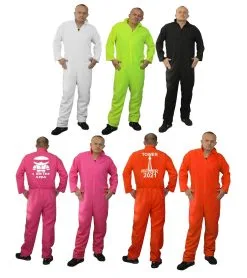 Adults Custom Printed Or Plain Mechanic Engineer Boiler Suit Overalls Fancy Dress Costume