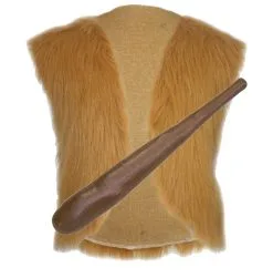 Childs Caveman Prehistoric Waistcoat & Club Animal Fur Fancy Dress Set -Halloween Shop apiirzioc 84060.1637153424