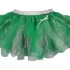 Ladies Dark Green White & Emerald Cyber Tutu Festival Pixie Skirt Fancy Dress