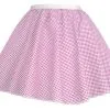 Ladies Pink Gingham 15" Harvest Time Skater Skirt Cowgirl Fancy Dress