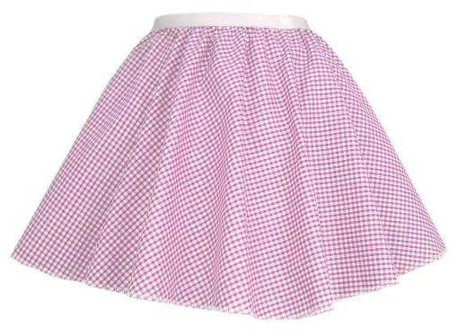 Ladies Pink Gingham 15" Harvest Time Skater Skirt Cowgirl Fancy Dress -Halloween Shop apijzdnfy 09266.1553165362