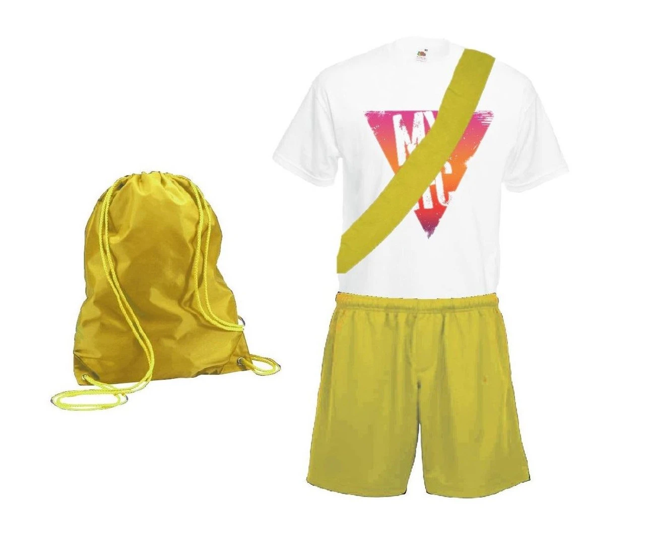 Adults Schools Sports Day PE Kit Full Costume With Custom YFC Badge Print 5 Adults Schools Sports Day PE Kit Full Costume With Custom YFC Badge Print - Image 5