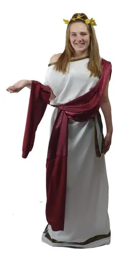 Ladies Greek Goddess Roman Senator Grecian Mythology Toga Robes Historical Fancy Dress Costume -Halloween Shop apikphuqm 03122.1620416516