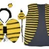 Childs Bumble Bee Waistcoat & 3 Piece Wing Sets Insect Nature Fancy Dress