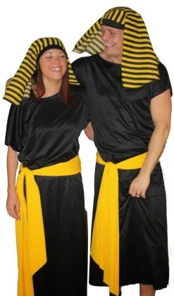 Deluxe Couples Egyptian Cleopatra Pharaoh & King Tutankhamun Fancy Dress Costume