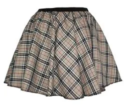 Ladies Thompson Camel Tartan Full Circle Skater Skirt With Elasticated Waistband -Halloween Shop apilba9vs 79981.1632222387