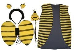 Childs Bumble Bee Waistcoat & 3 Piece Wing Sets Insect Nature Fancy Dress -Halloween Shop apilkzoi3 14146.1645546583