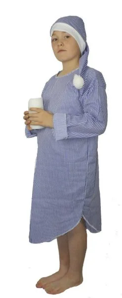 Childrens Night Gown & Hat Childs Christmas Panto Fancy Dress Book Week -Halloween Shop apilvgxjk 69696.1637674422