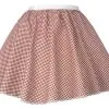 Ladies Red Gingham 15" Harvest Time Skater Skirt Cowgirl Fancy Dress