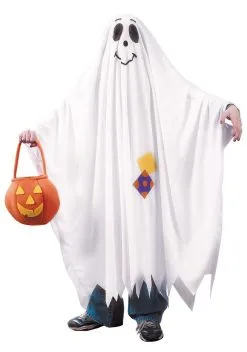 Childrens Bed Sheet Style Friendly Ghost Halloween Fancy Dress Costume Age 8-12