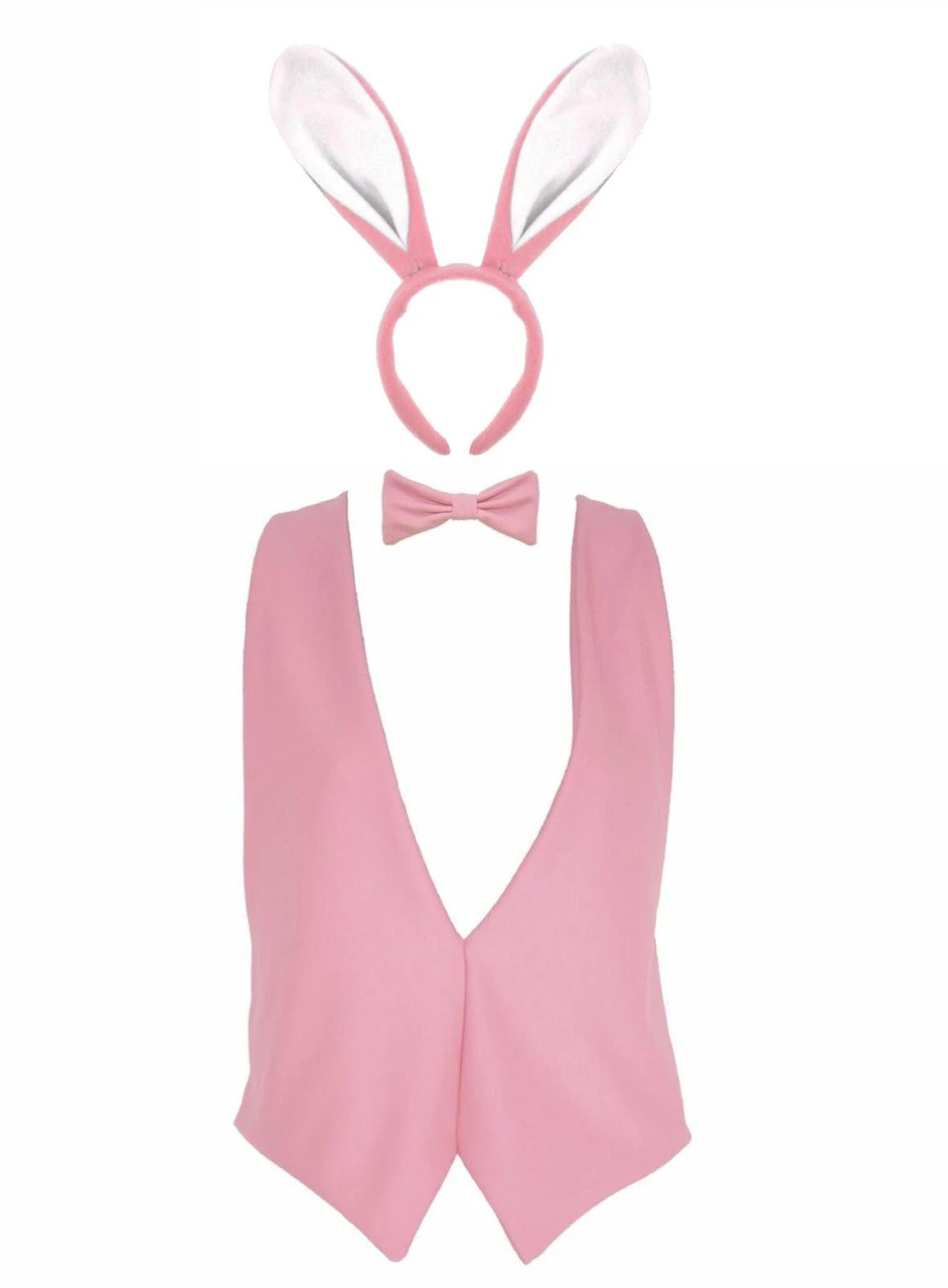 Adults Pastel Easter Bunny Sets Waistcoat Bowtie & Coloured Rabbit Ears 2 Adults Pastel Easter Bunny Sets Waistcoat Bowtie & Coloured Rabbit Ears - Image 2