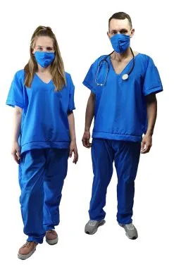 Adults Halloween Doctors Nurses Bloody Surgeons Scrubs Fancy Dress Costume [One Size]