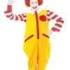 Childs Age 10-12 Ronald Clown McDonald Costume Kids Fast Food Fancy Dress