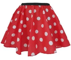 Childs 15" Mini Polka Dot Cartoon Mrs Mouse Skater Skirt & Ears Set Fancy Dress -Halloween Shop apirmjiqr 30502.1616175866