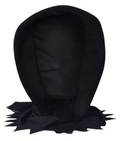 Deluxe Dark Ghoul Hood Mask See Through Face Halloween Fancy Dress Scary Headwear