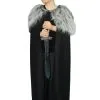 Childs Dire Wolf Warrior Medieval Cape GoT Fancy Dress Kids Age 8-12