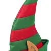 Adults Red & Green Christmas Elf Hat With Ears Xmas Party Fancy Dress Accessory