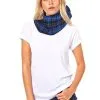 Unisex Adults Blue Hunting Tartan Snood Burns Night Fancy Dress Accessorie