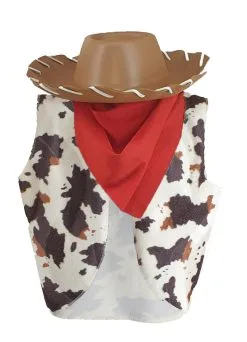 Childs Buffalo Cow Hide Print Cowboy Cowgirl Woody Western World Book Day Fancy Dress Costume