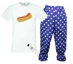 Captain Spaulding 1000 Corpses Hot Dog T-Shirt & Long Blue Polka Dot Bloomers UK